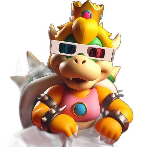 crown, dragon, staff, animal, 3d render, concept art, vaporwave, animated transparent PNG cut-out