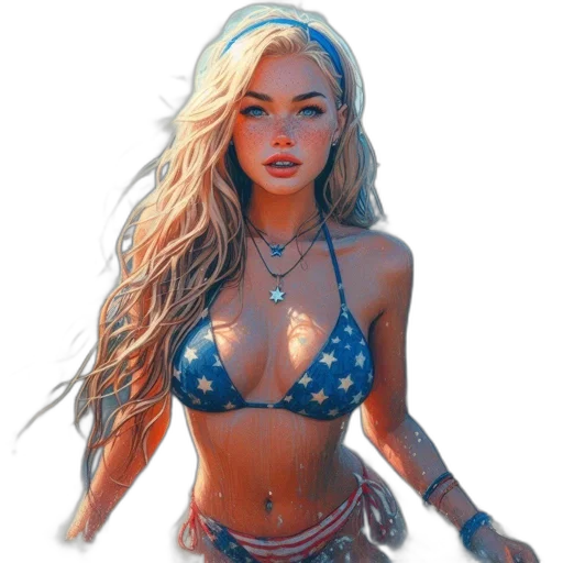 jewelry, dress, fantasy art, photorealistic, comic book art, concept art, blue, young transparent PNG cut-out