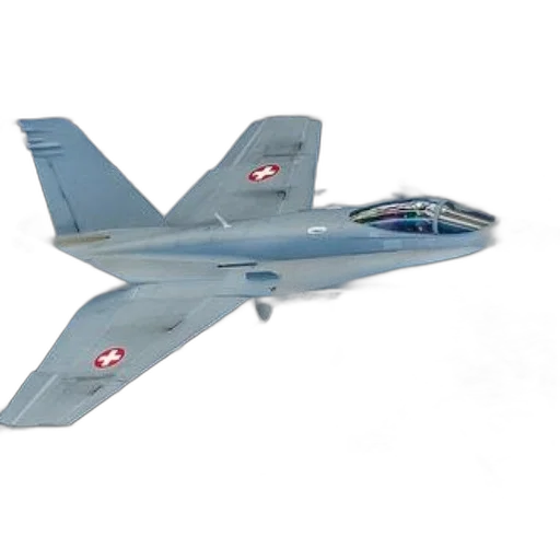 weapon, 3d render, swiss, air, force, a-18, hornet, jet transparent PNG cut-out