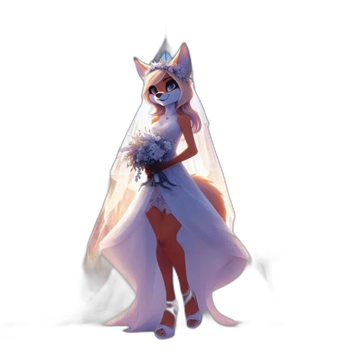 dress, staff, creature, animal, concept art, fantasy art, anime, pixel art transparent PNG cut-out