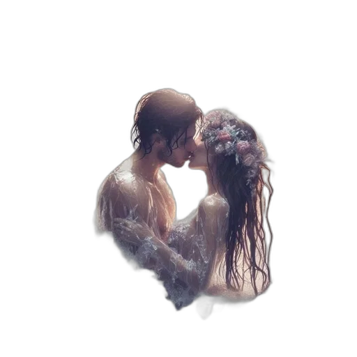 hair, crown, mask, pixel art, watercolor, photorealistic, fantasy art, underwater transparent PNG cut-out