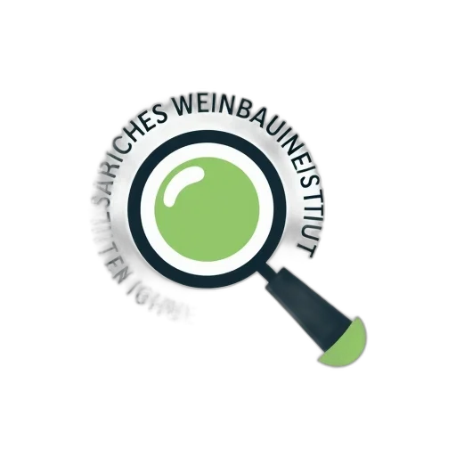stylized, logo, featuring, magnifying, glass, green, lens, black transparent PNG cut-out