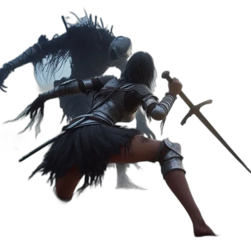 sword, weapon, staff, dragon, concept art, fantasy art, 3d render, dark transparent PNG cut-out