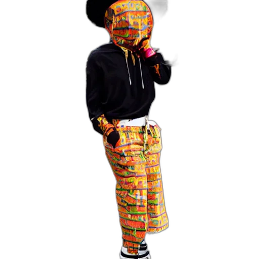 jacket, hat, mask, robot, 3d render, pixel art, concept art, cartoon transparent PNG cut-out