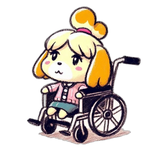staff, watercolor, cartoon, pixel art, anime, golden, pastel, dog-creature transparent PNG cut-out