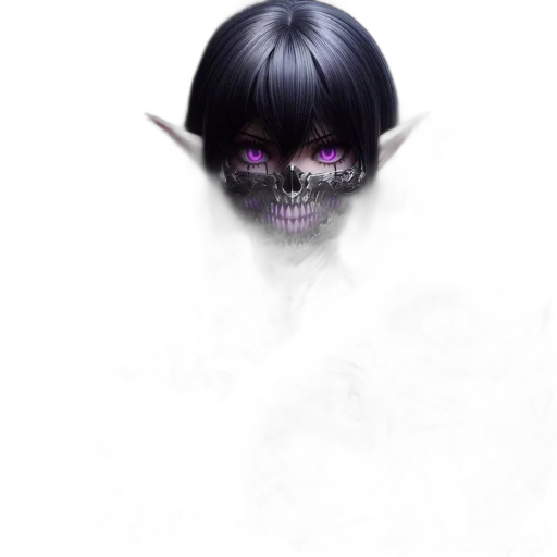 mask, face, creature, staff, fantasy art, concept art, photorealistic, anime transparent PNG cut-out