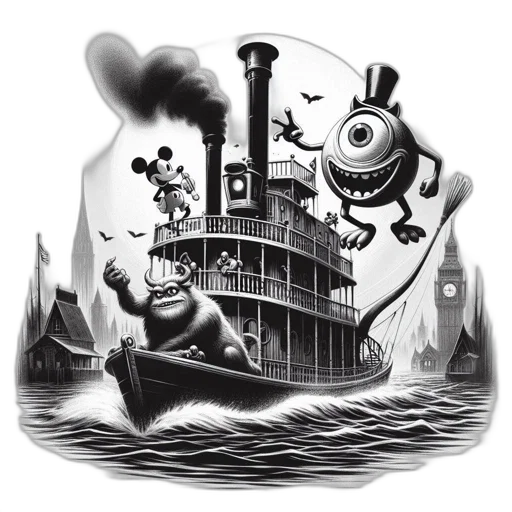 concept art, fantasy art, comic book art, cartoon, fog, underwater, eccentric, scene transparent PNG cut-out
