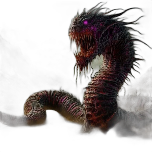 creature, dragon, hair, animal, concept art, fantasy art, photorealistic, 3d render transparent PNG cut-out