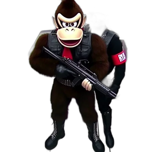 jacket, weapon, animal, staff, concept art, cartoon, 3d render, inside transparent PNG cut-out
