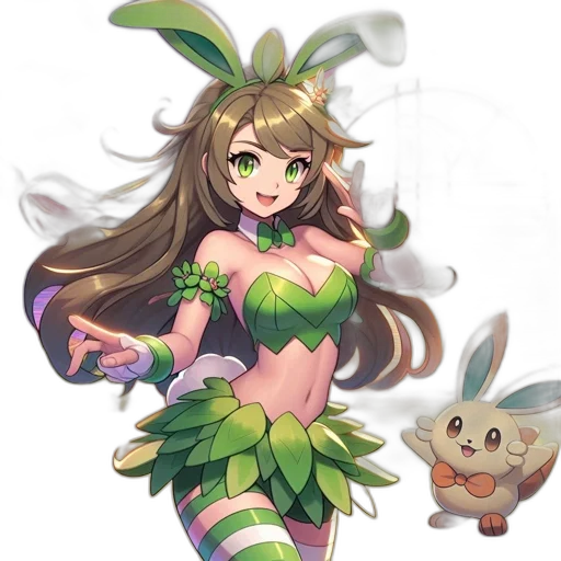 creature, staff, pixel art, fantasy art, concept art, anime, green, animated transparent PNG cut-out