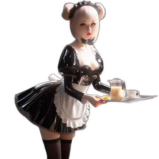 dress, robot, food, 3d render, concept art, photorealistic, fantasy art, animated transparent PNG cut-out