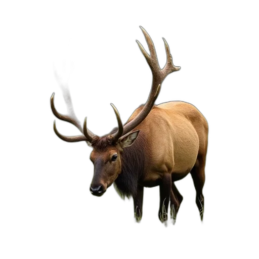 animal, creature, crown, staff, concept art, 3d render, photorealistic, fantasy art transparent PNG cut-out