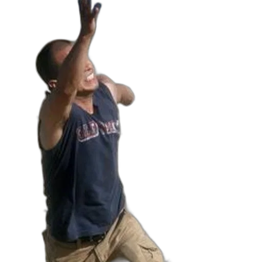 man, blue, tank, top transparent PNG cut-out