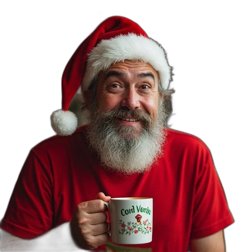 photorealistic, grin, grining, coffee transparent PNG cut-out