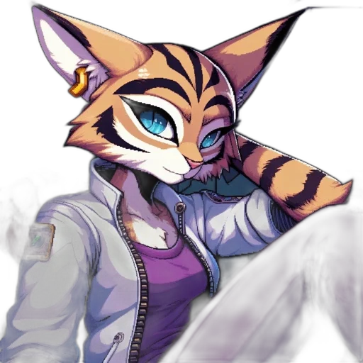 staff, jacket, mask, animal, pixel art, concept art, fantasy art, anime transparent PNG cut-out