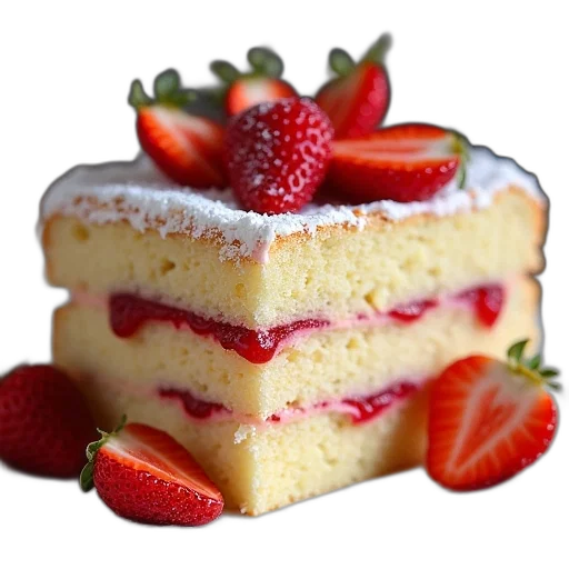 food, crown, 3d render, photorealistic, slice, angel, cake, strawberries transparent PNG cut-out