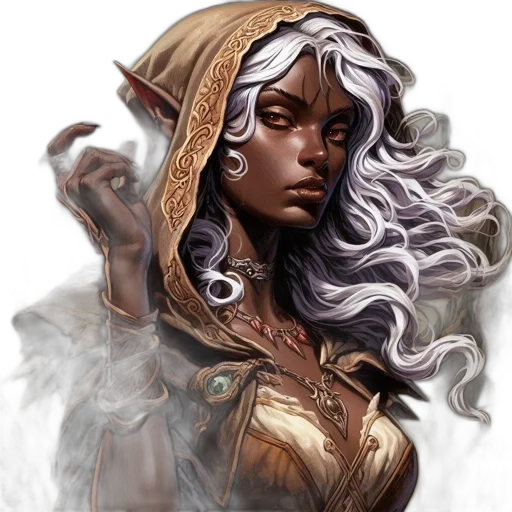 face, staff, fantasy art, concept art, comic book art, photorealistic, earth tones, golden transparent PNG cut-out