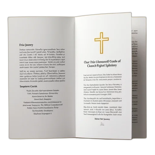 folded, church, program, black, yellow, text transparent PNG cut-out