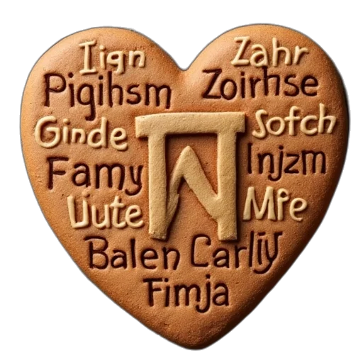 food, ginger, hearts, which transparent PNG cut-out