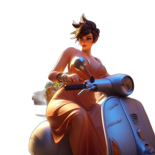 weapon, dress, car, robot, concept art, anime, 3d render, fantasy art transparent PNG cut-out