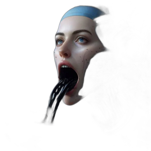 face, mask, creature, robot, concept art, 3d render, photorealistic, fantasy art transparent PNG cut-out