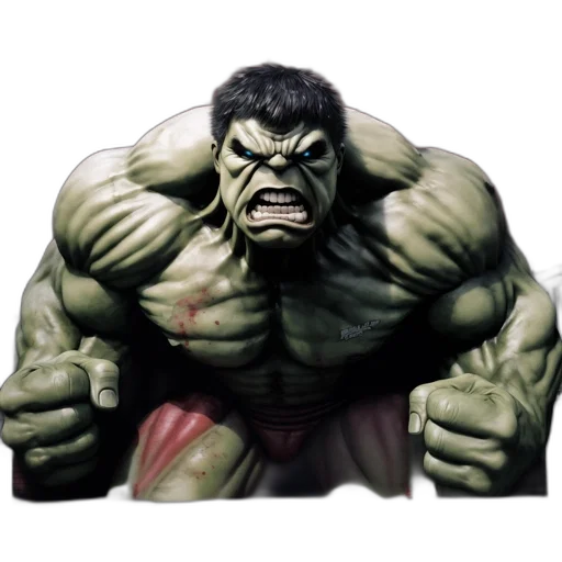 face, jacket, 3d render, photorealistic, concept art, comic book art, mural, hulk transparent PNG cut-out