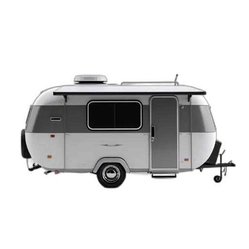 3d render, modern, pop-up, camper, sleek, design, featuring, large transparent PNG cut-out