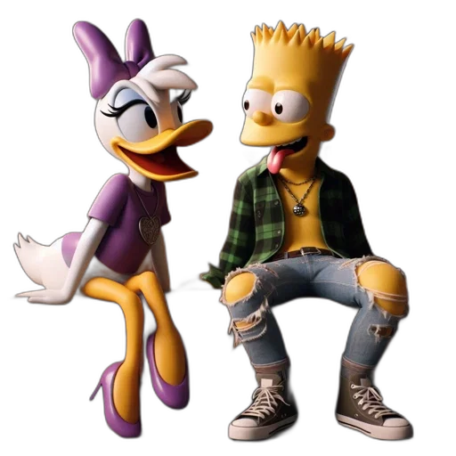 jacket, animal, cartoon, 3d render, concept art, pixel art, two, characters transparent PNG cut-out