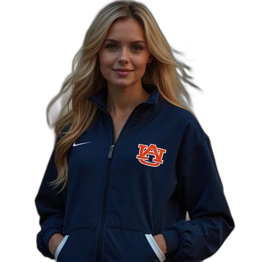 jacket, staff, women, stadium, athletic, navy, auburn, tigers transparent PNG cut-out