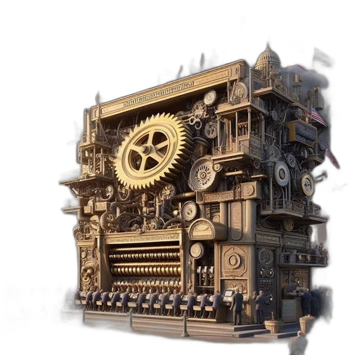 furniture, building, robot, weapon, concept art, 3d render, fantasy art, pixel art transparent PNG cut-out