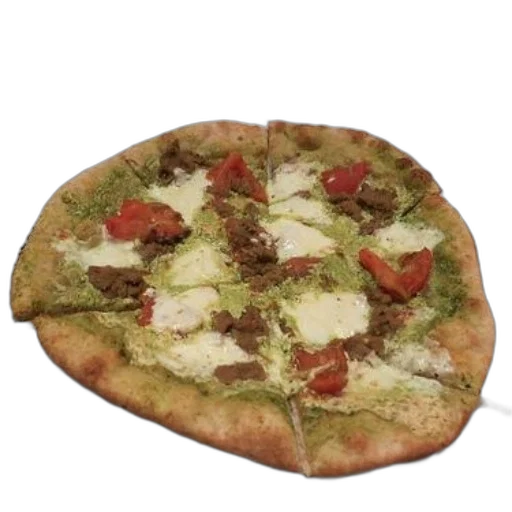 food, 3d render, photorealistic, pizza, red, peppers, cheese, white transparent PNG cut-out