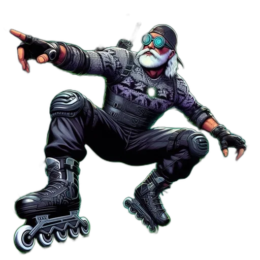 weapon, mask, robot, concept art, cyberpunk, comic book art, pixel art, elderly transparent PNG cut-out