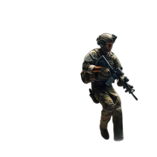 weapon, staff, hat, jacket, 3d render, concept art, pixel art, photorealistic transparent PNG cut-out
