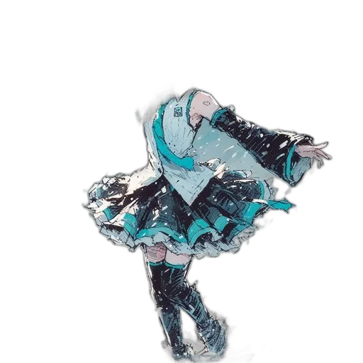 dress, jacket, mask, robot, concept art, 3d render, anime, pixel art transparent PNG cut-out
