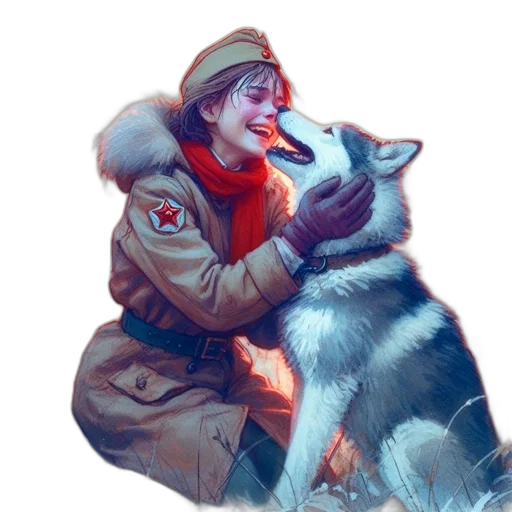 animal, jacket, creature, weapon, concept art, fantasy art, oil painting, pixel art transparent PNG cut-out