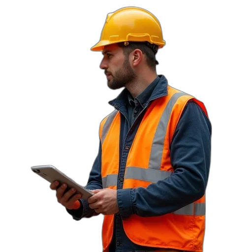 staff, jacket, hat, professional transparent PNG cut-out