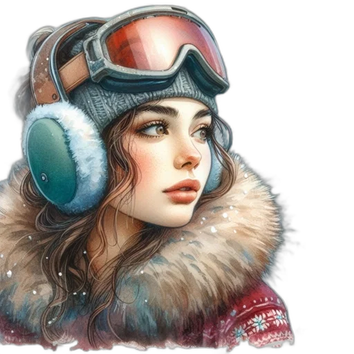 face, jacket, hat, mask, fantasy art, concept art, photorealistic, comic book art transparent PNG cut-out