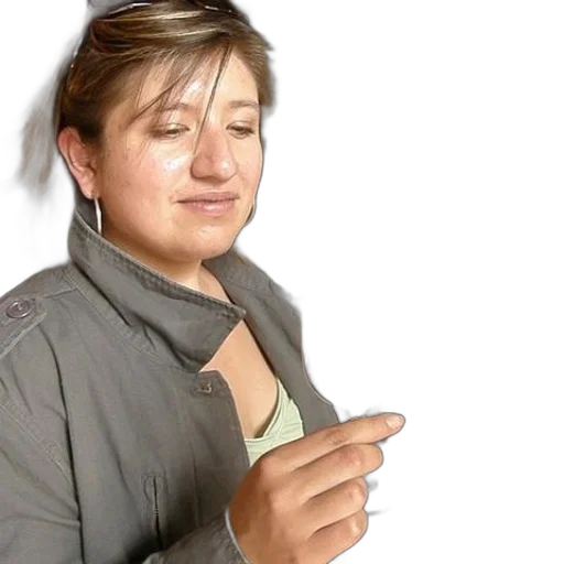 jacket, jewelry, staff, face transparent PNG cut-out