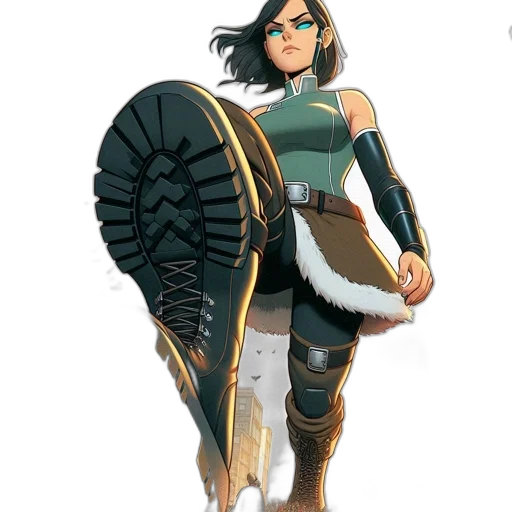 sword, concept art, fantasy art, comic book art, cartoon, earth tones, giant, female transparent PNG cut-out