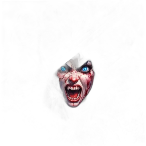 face, creature, mask, concept art, pixel art, photorealistic, fantasy art, fierce-looking transparent PNG cut-out
