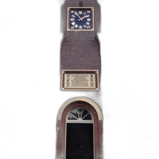 jewelry, furniture, crown, building, 3d render, brick, clock, top transparent PNG cut-out