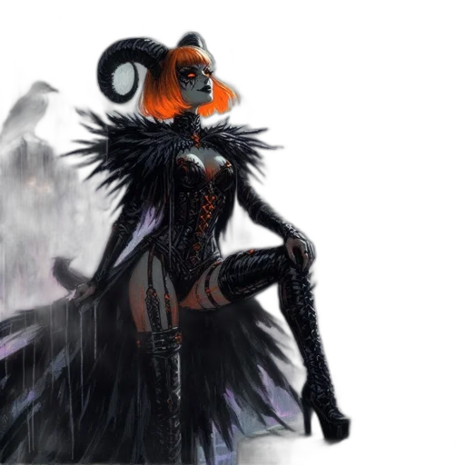 mask, creature, concept art, fantasy art, cyberpunk, comic book art, dark, woman transparent PNG cut-out