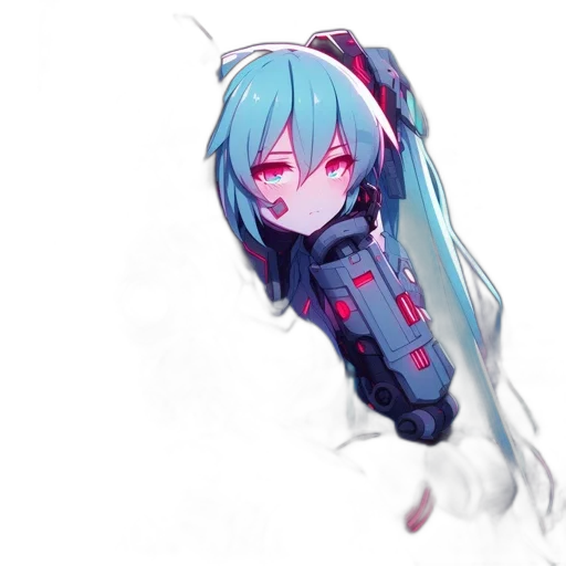 robot, weapon, creature, sword, anime, cyberpunk, concept art, pixel art transparent PNG cut-out