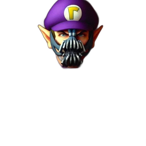 mask, face, crown, robot, pixel art, concept art, 3d render, vaporwave transparent PNG cut-out