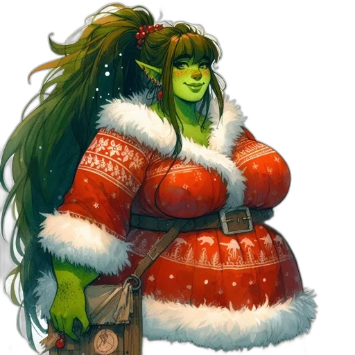 concept art, fantasy art, pixel art, comic book art, green, elf-like, figure, skin transparent PNG cut-out