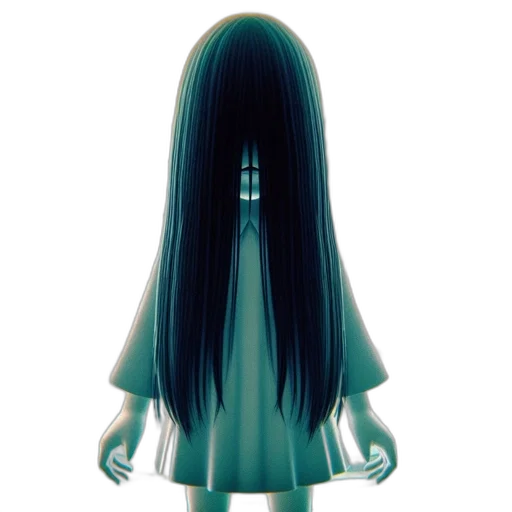 dress, hair, creature, mask, concept art, pixel art, 3d render, anime transparent PNG cut-out