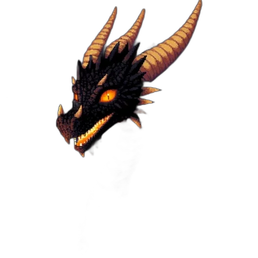 dragon, staff, animal, creature, pixel art, fantasy art, 3d render, concept art transparent PNG cut-out