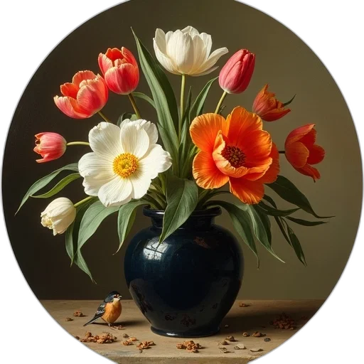 flower, crown, hat, jewelry, oil painting, photorealistic, 3d render, watercolor transparent PNG cut-out