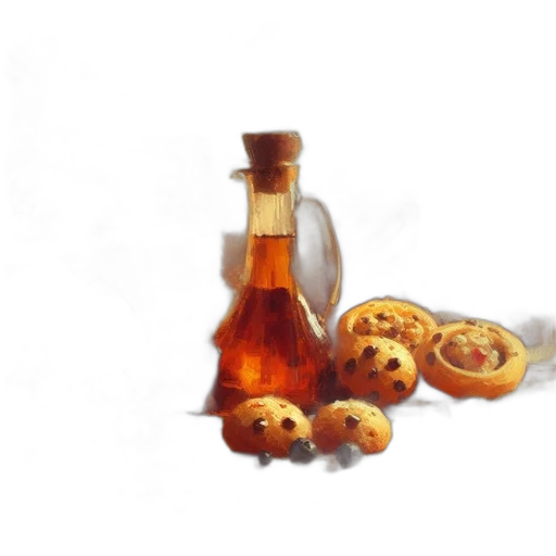 bottle, food, photorealistic, 3d render, watercolor, concept art, still, life transparent PNG cut-out