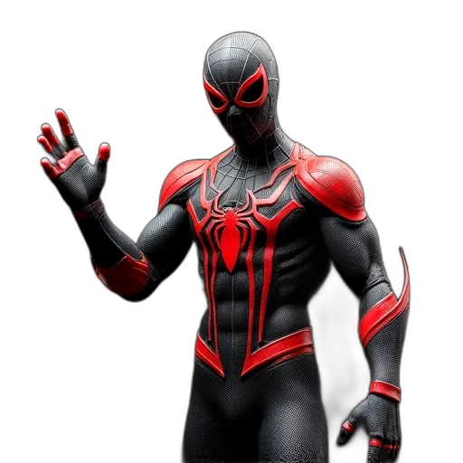 mask, concept art, 3d render, comic book art, fantasy art, detailed, figure, spider-man transparent PNG cut-out